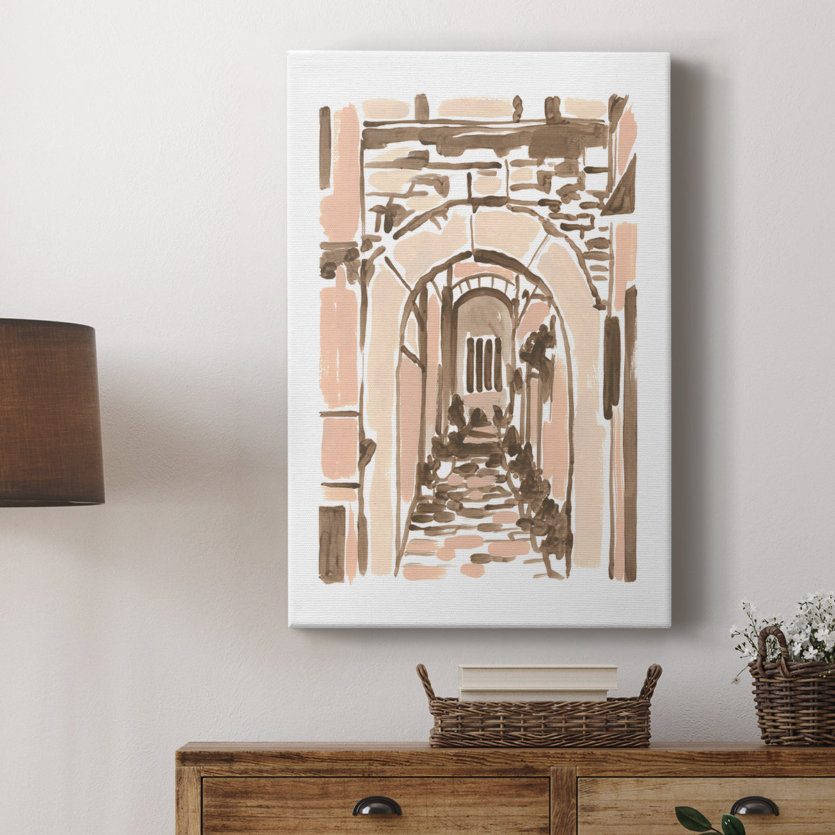 Blush Architecture Study III - Canvas Art Print