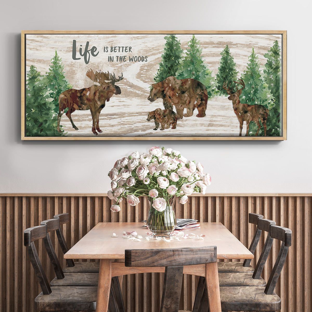 Better in the Woods - Floater Framed Canvas Print