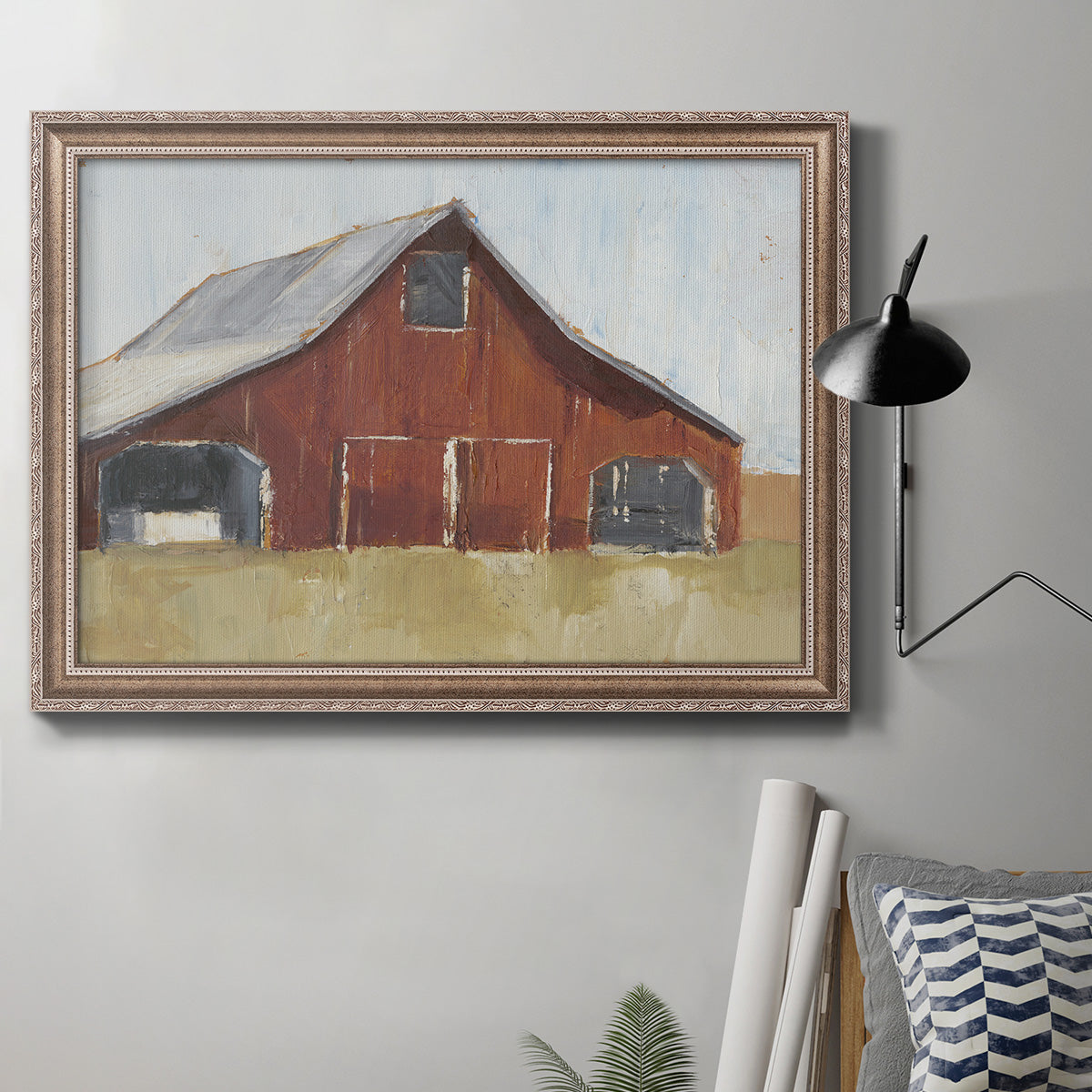 Rustic Red Barn I Premium Framed Canvas- Ready to Hang