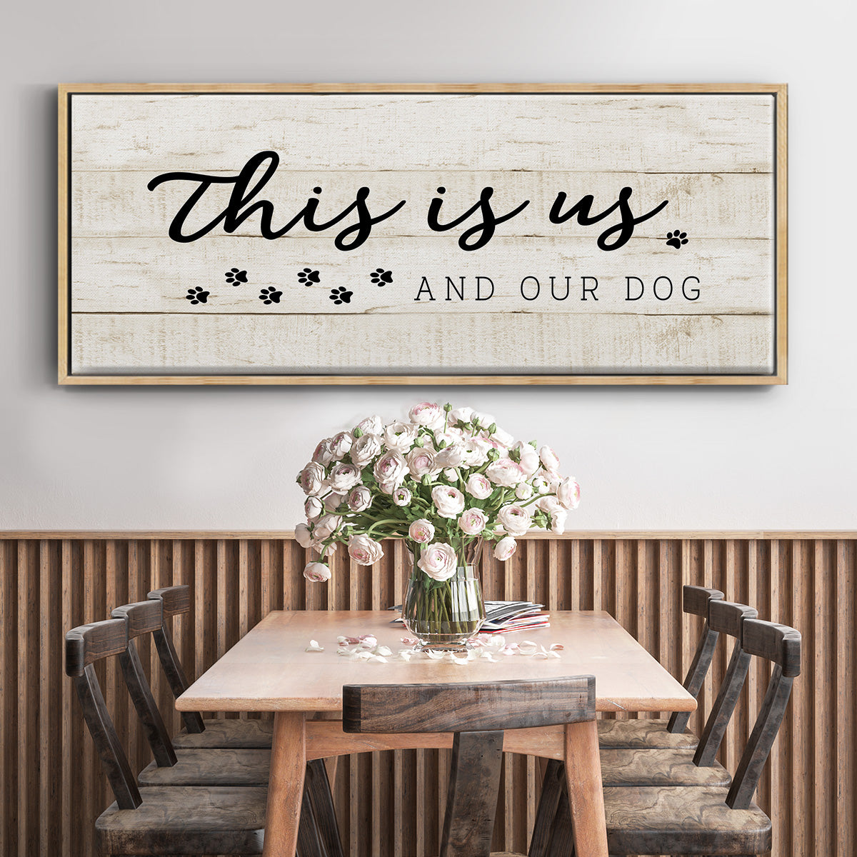 This is Us and the Dog - Floater Framed Canvas Print