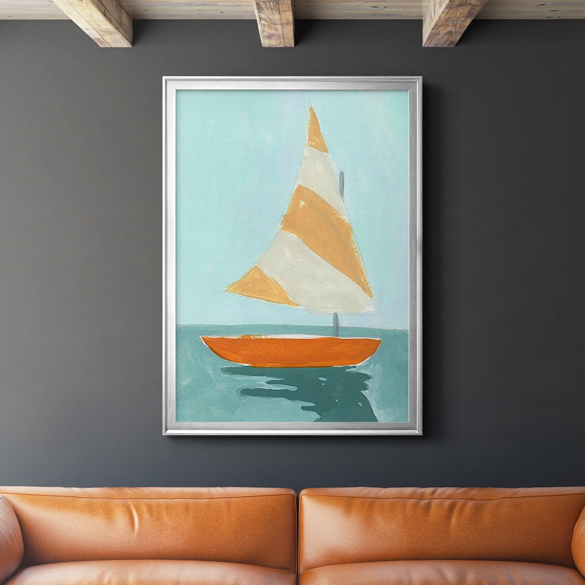 Small Sail I - Modern Framed Canvas Print