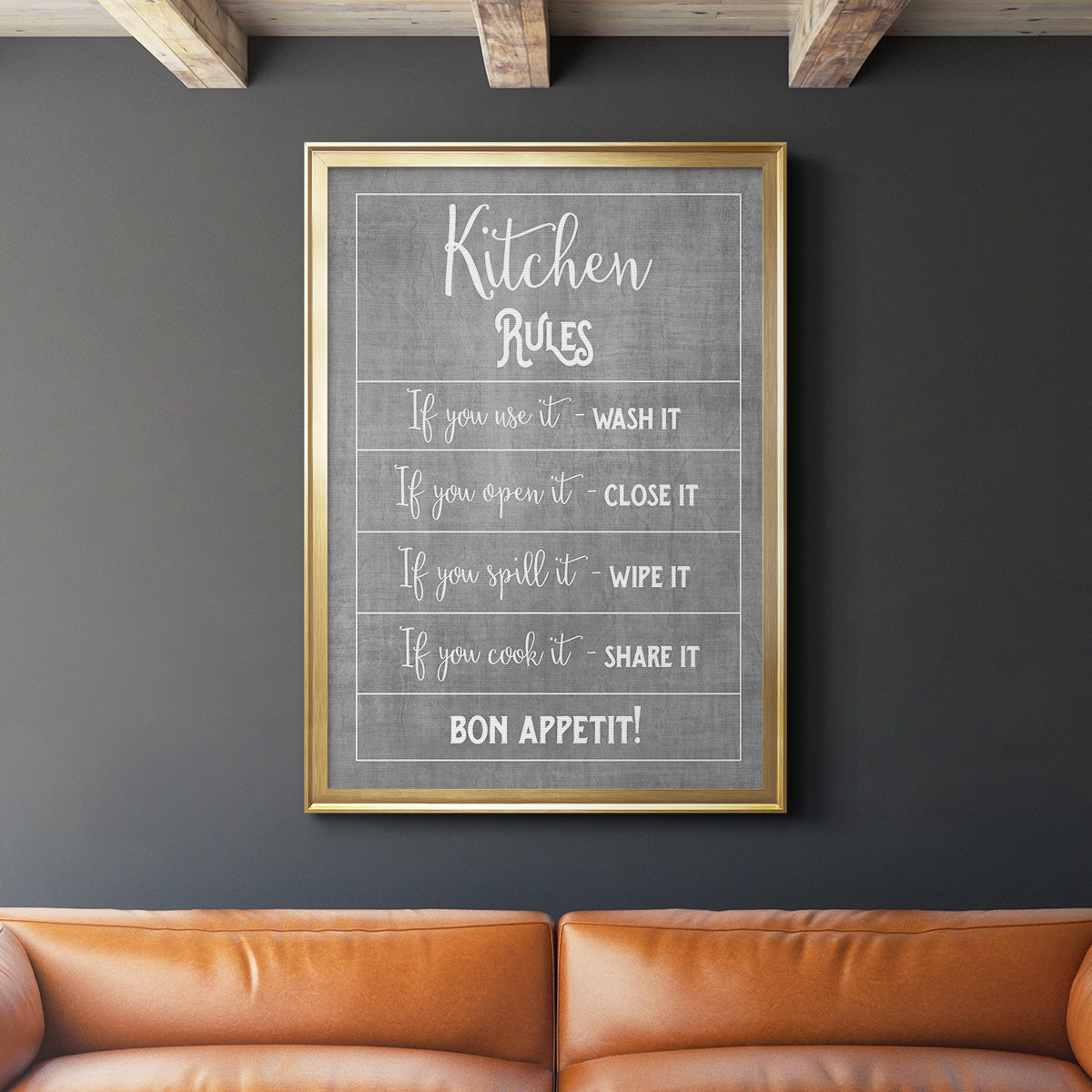Bon Appetit - Modern Framed Canvas Print