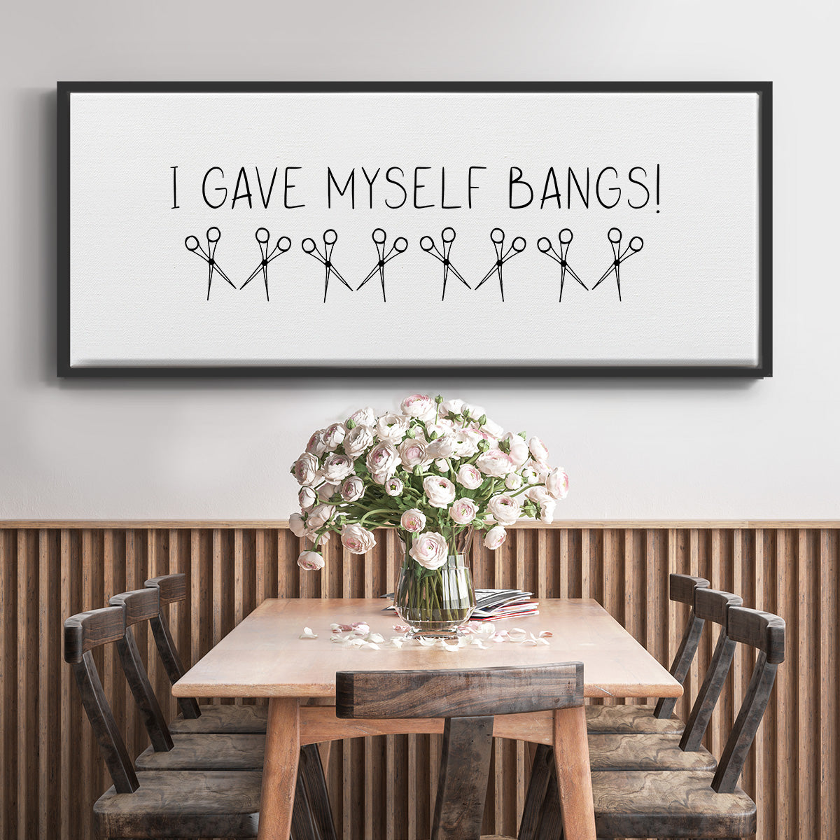 I Gave Myself Bangs! - Floater Framed Canvas Print