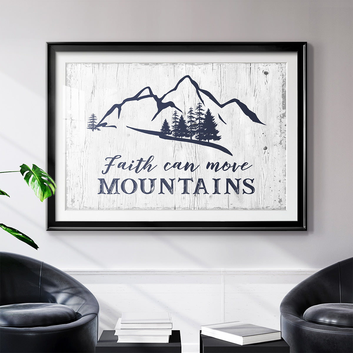 Move Mountains - Modern Framed Art Print