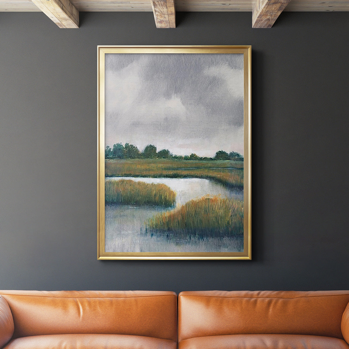 Salt Marshes I - Modern Framed Canvas Print