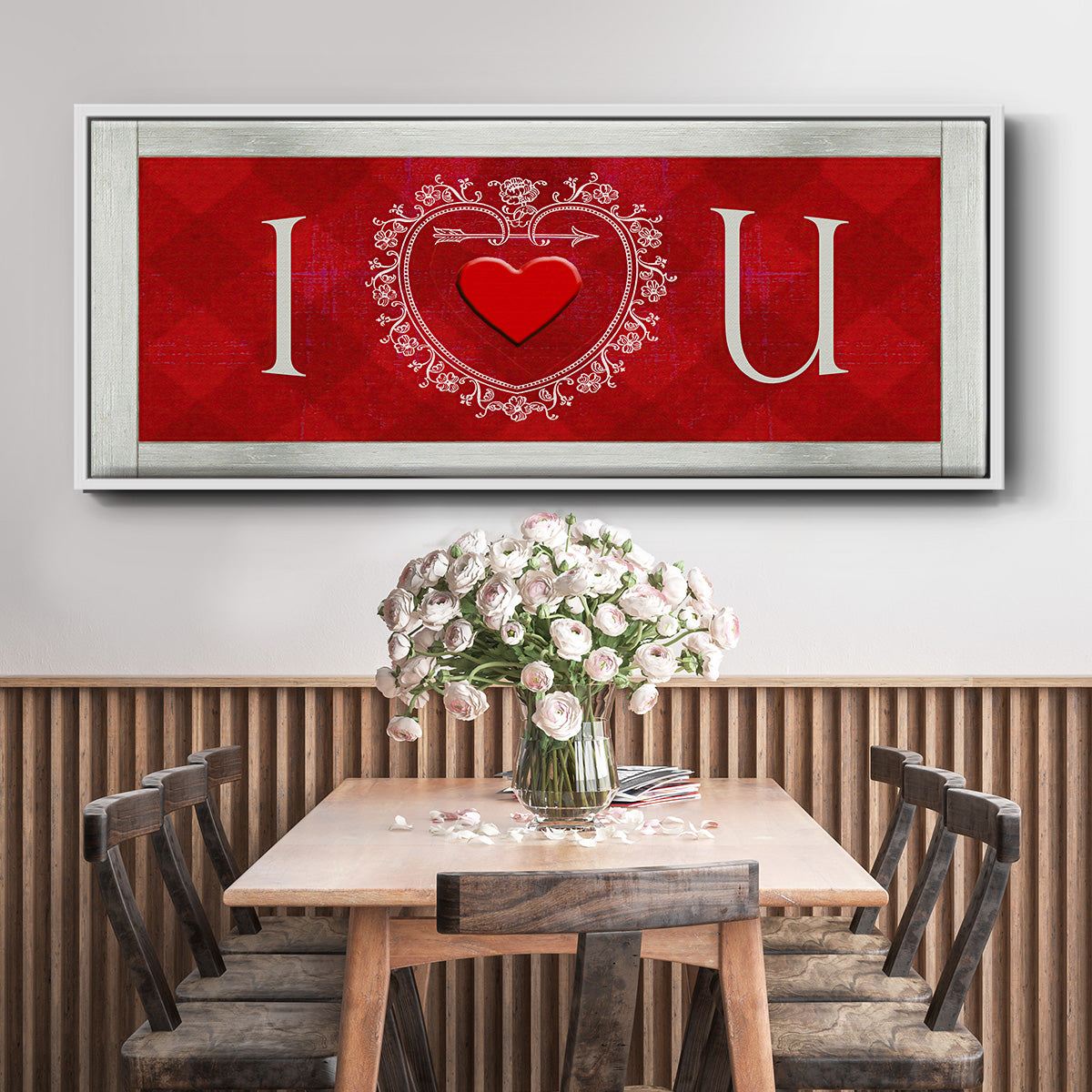 DIY Love Collection H - Floater Framed Canvas Print