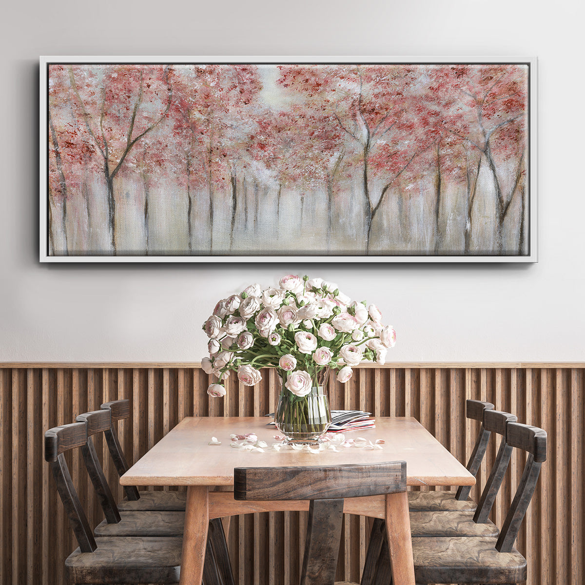 Blushing Spring - Floater Framed Canvas Print