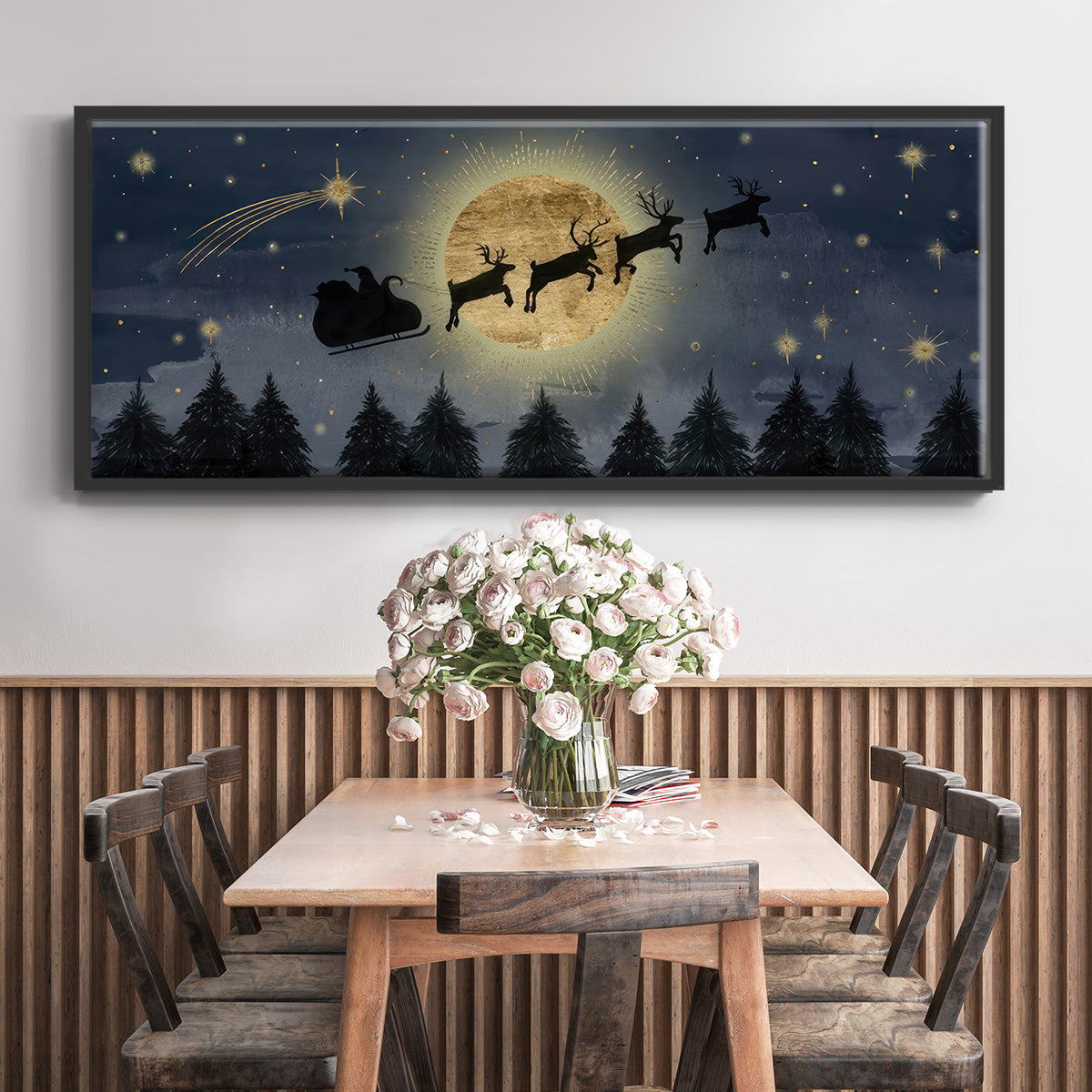 Celestial Christmas Collection D - Floater Framed Canvas Print