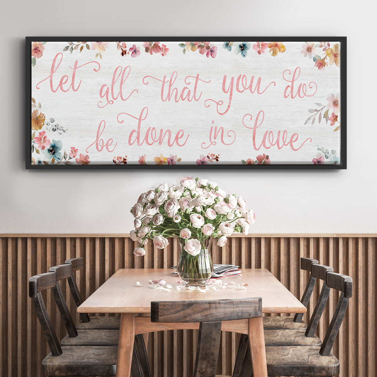 Done In Love - Floater Framed Canvas Print