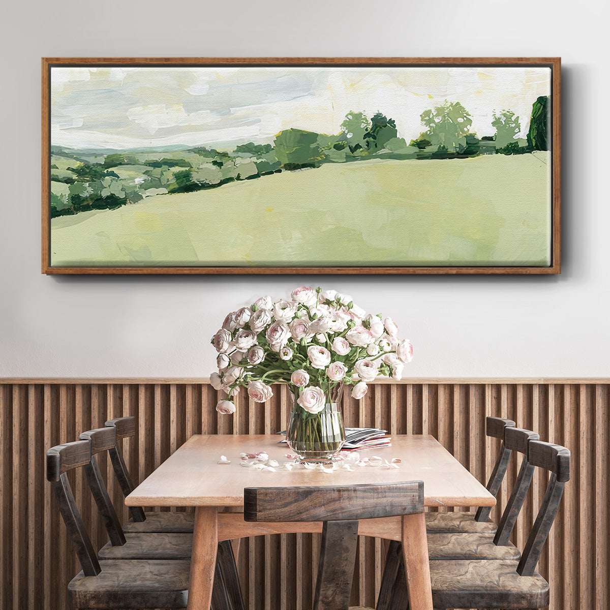 Pearly Pasture II - Floater Framed Canvas Print