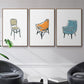 Take a Seat X - Framed Premium Gallery Wrapped Canvas L Frame 3 Piece Set - Ready to Hang