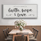 Faith Hope Love - Floater Framed Canvas Print