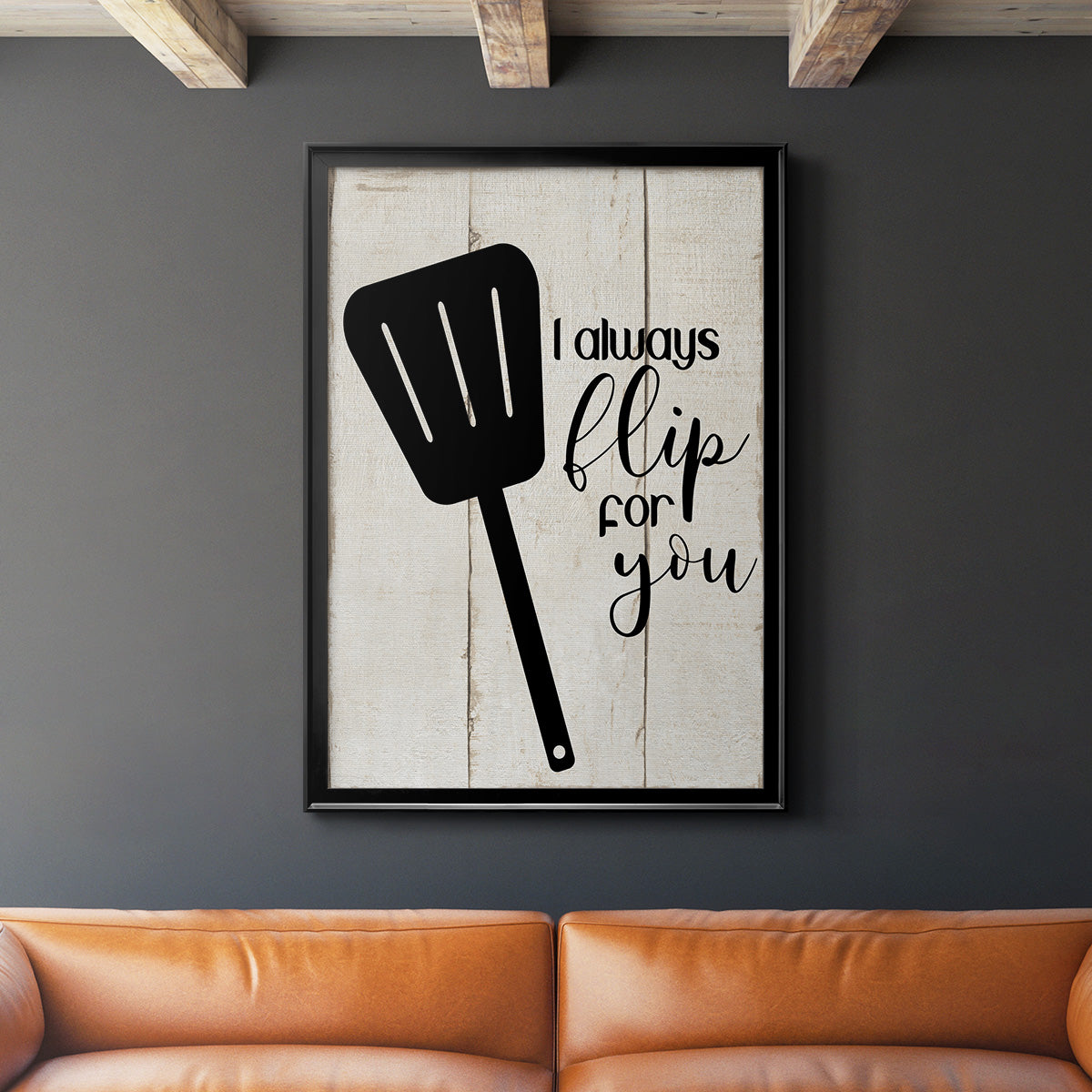 Flip For You - Modern Framed Canvas Print