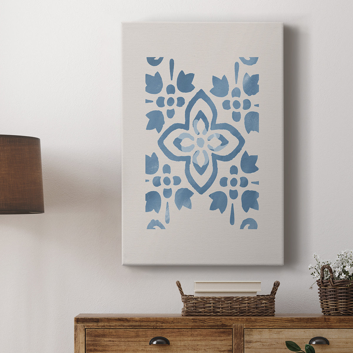 Monochrome Terra Mesa Tile I - Canvas Art Print