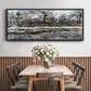 Snow in Vétheuil - Floater Framed Canvas Print