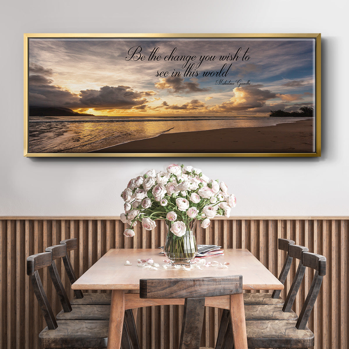 Be The Change - Floater Framed Canvas Print