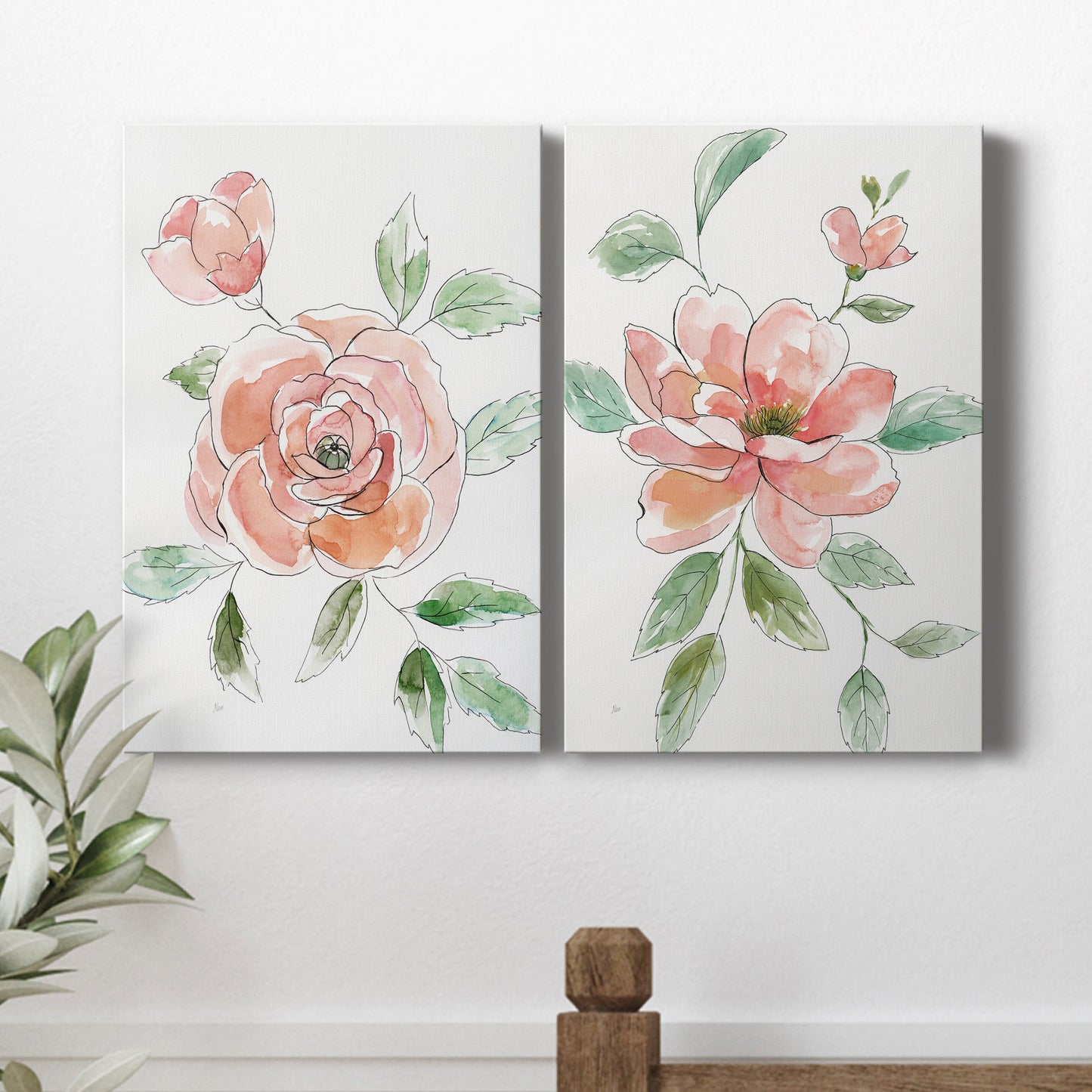 Rose Contour Premium Gallery Wrapped Canvas - Ready to Hang