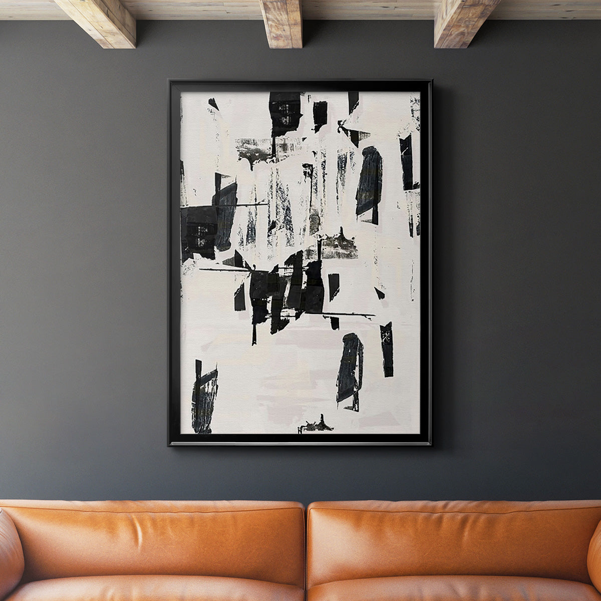 Tiles & Texture Abstract Angles V - Modern Framed Canvas Print