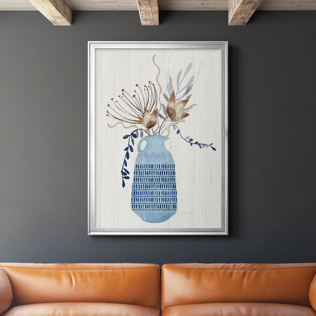 Boho Arrangement I - Modern Framed Canvas Print