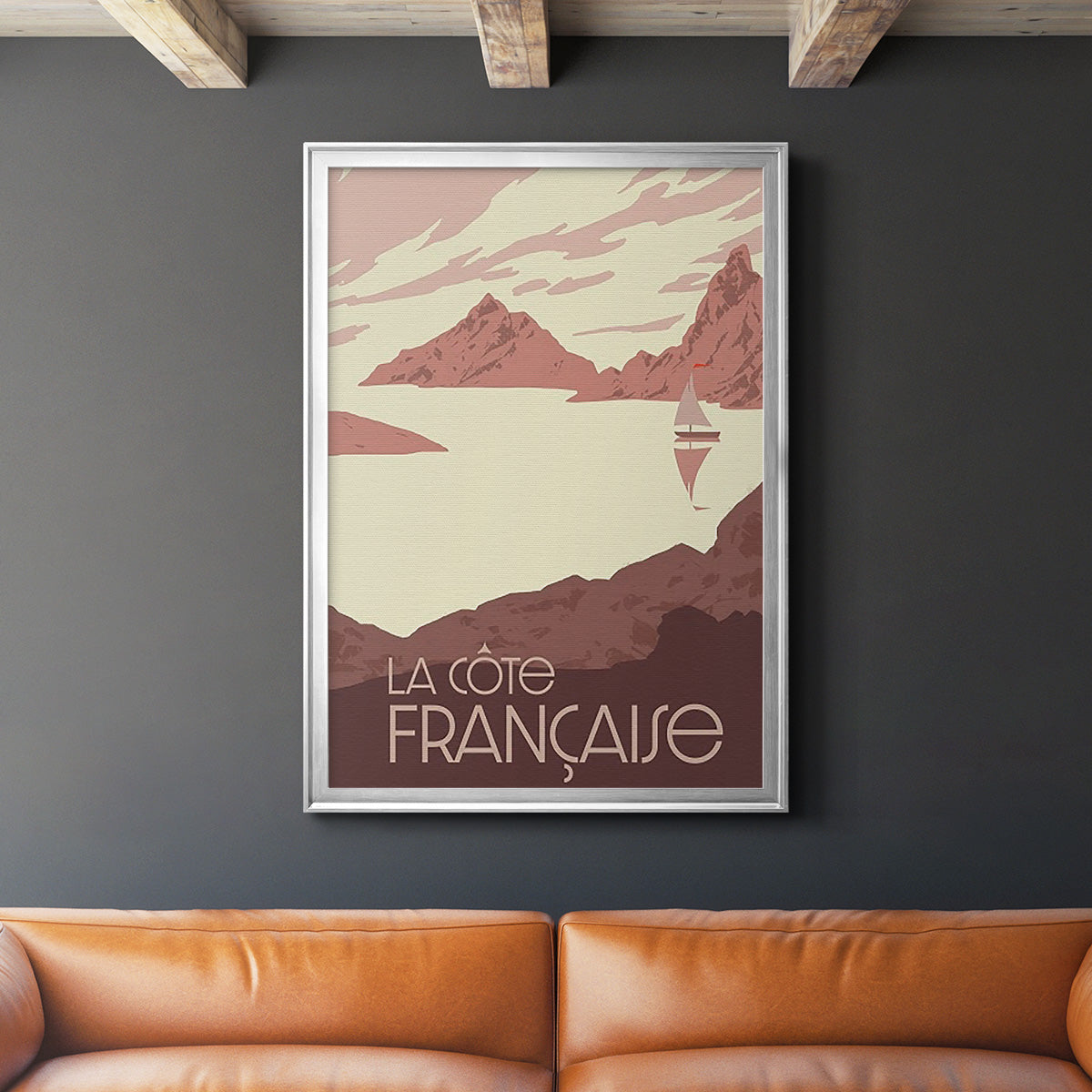 French Coast II - Modern Framed Canvas Print