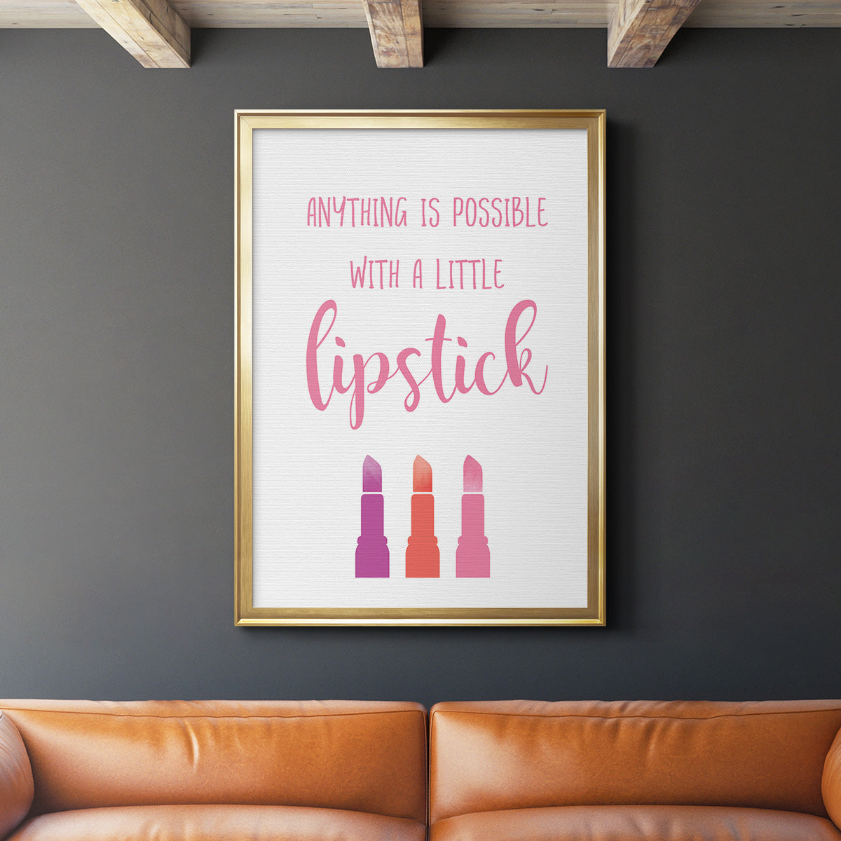 Little Lipstick - Modern Framed Canvas Print