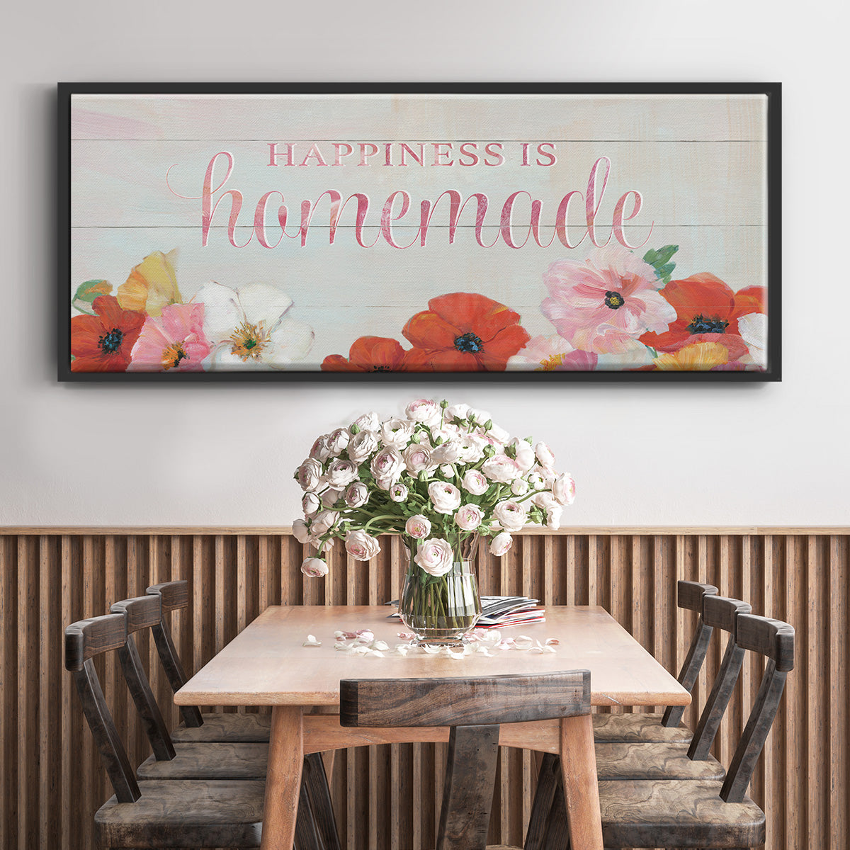 Happiness is Homemade - Floater Framed Canvas Print