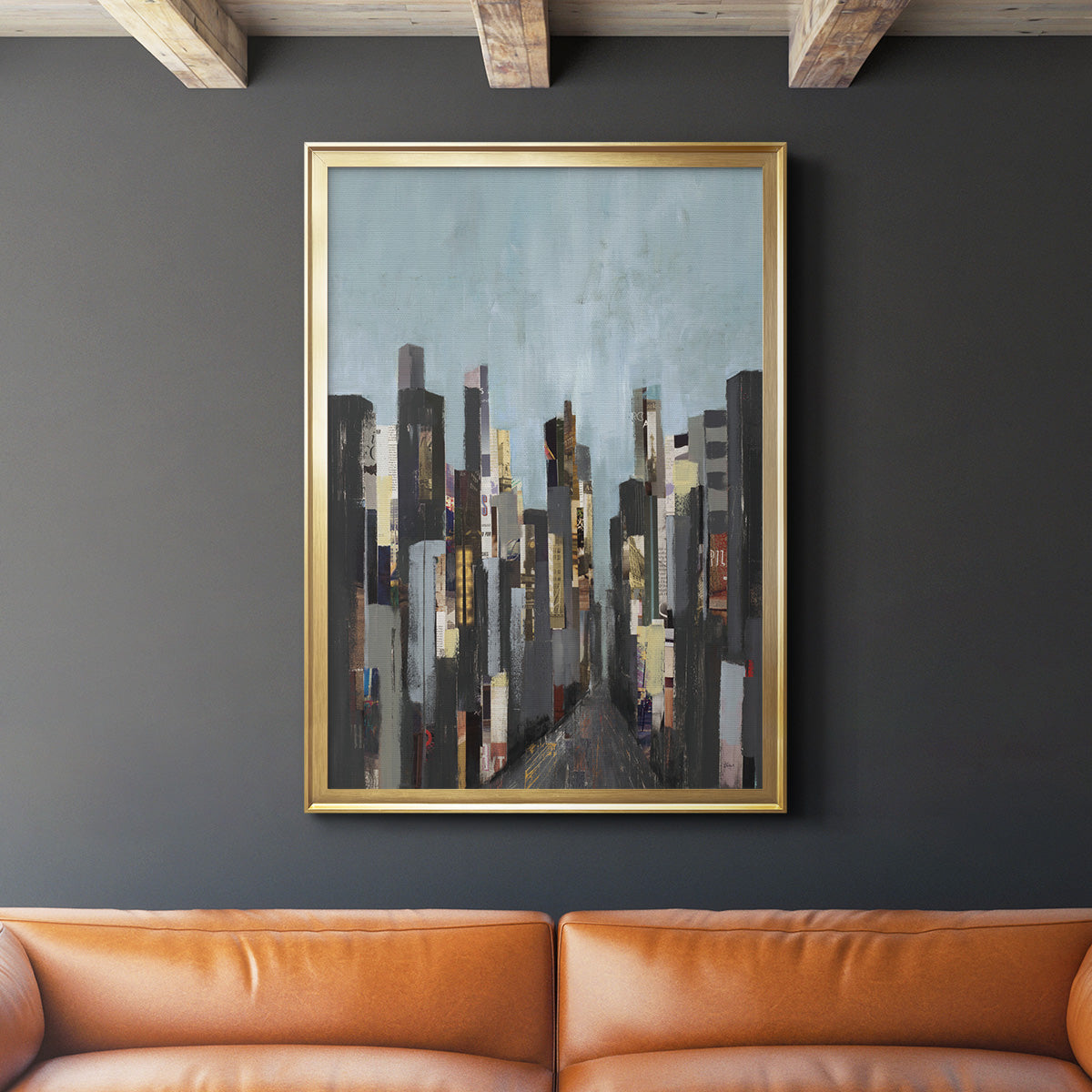 City Beat - Modern Framed Canvas Print