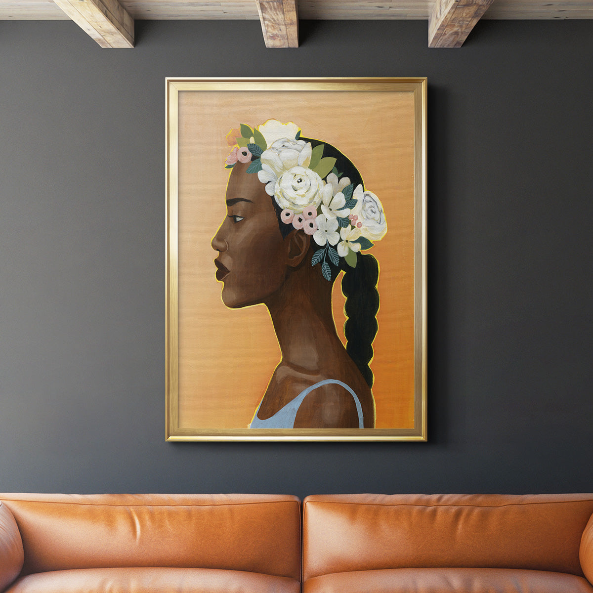 Modern Laurel II - Modern Framed Canvas Print