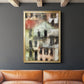 Stacked Houses II - Modern Framed Canvas Print