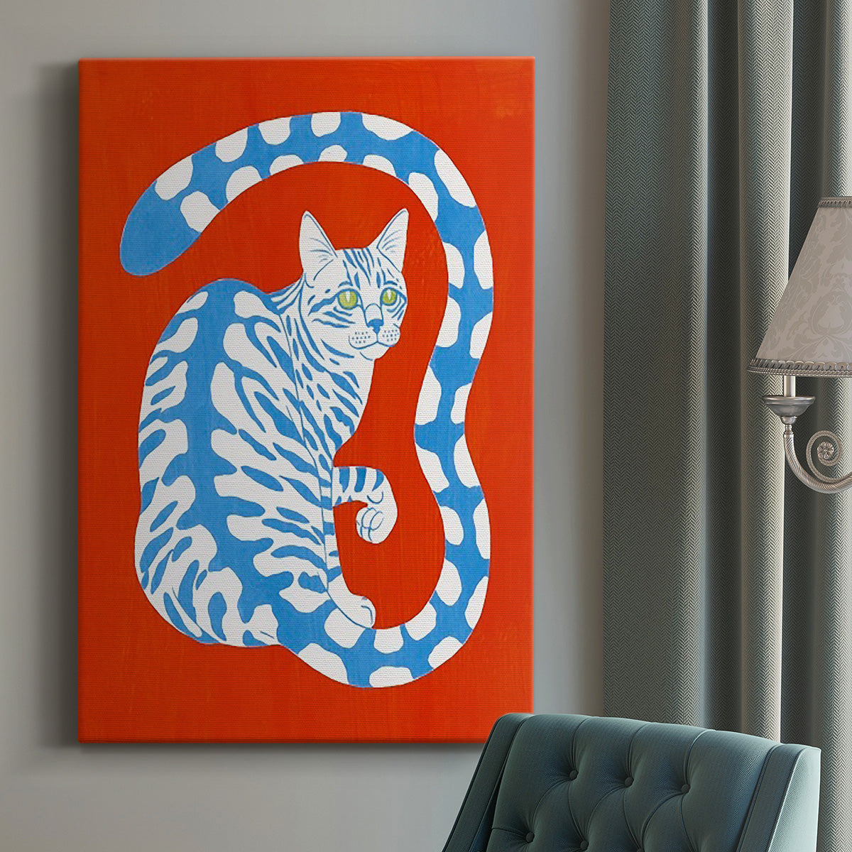 Complementary House Cat I Premium Gallery Wrapped Canvas - Ready to Hang