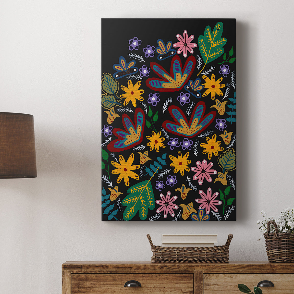 Muddled Flowers I - Canvas Art Print