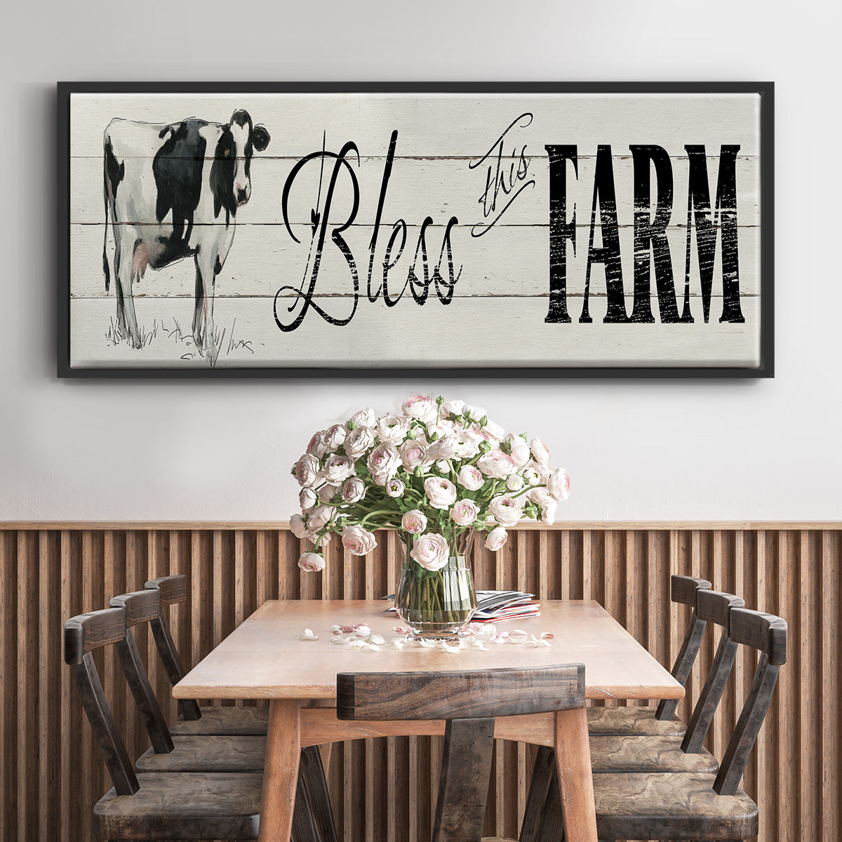 Bless This Farm - Floater Framed Canvas Print