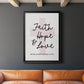 Faith Hope and Love Cross - Modern Framed Canvas Print