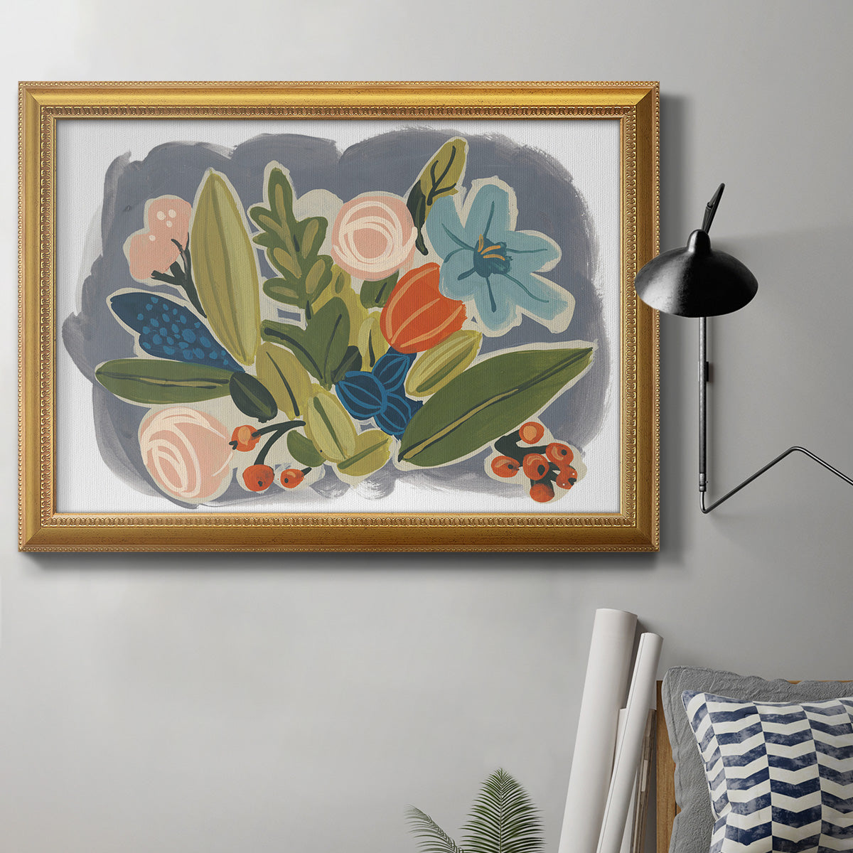 Bright Botany II Premium Framed Canvas- Ready to Hang