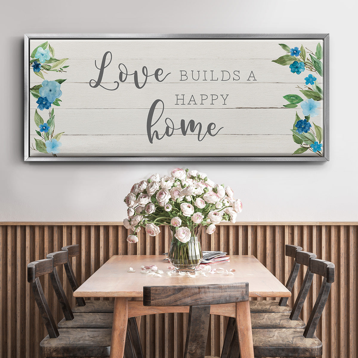 Love Builds - Floater Framed Canvas Print