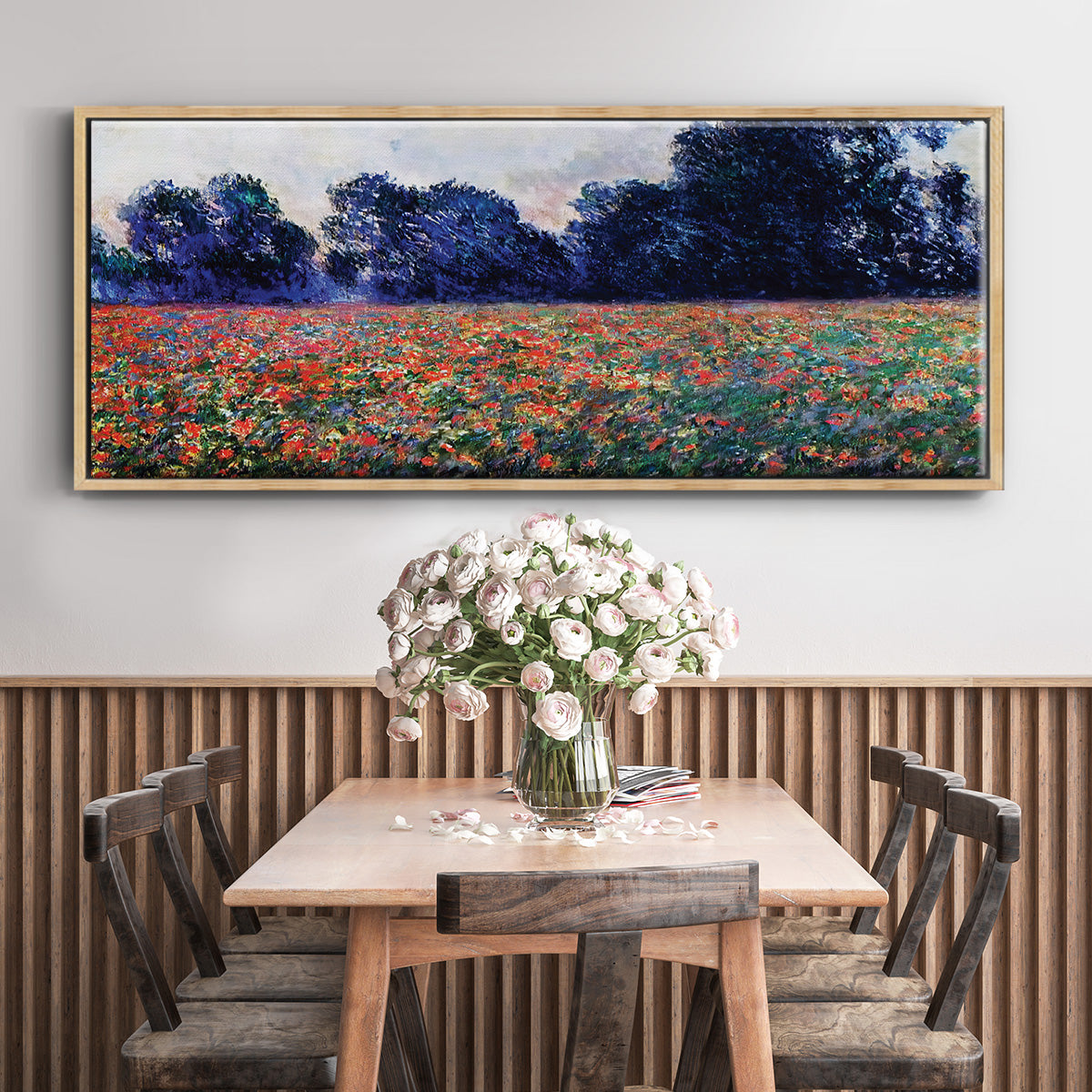 Poppies at Giverny, 1887 - Floater Framed Canvas Print