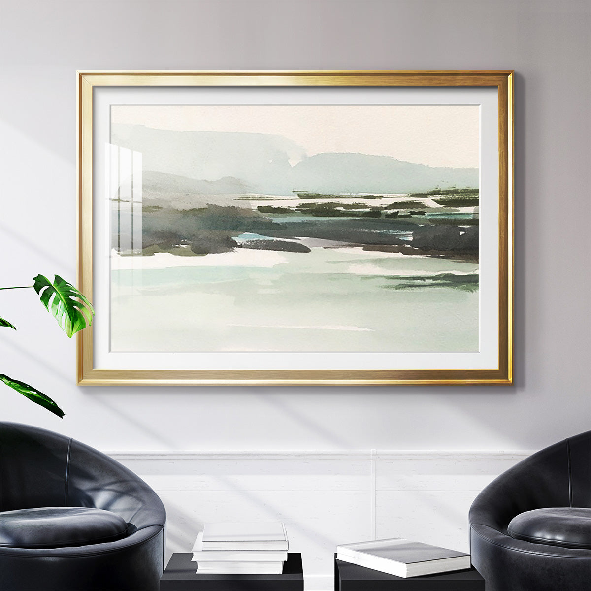 Turquoise Marsh I - Modern Framed Art Print