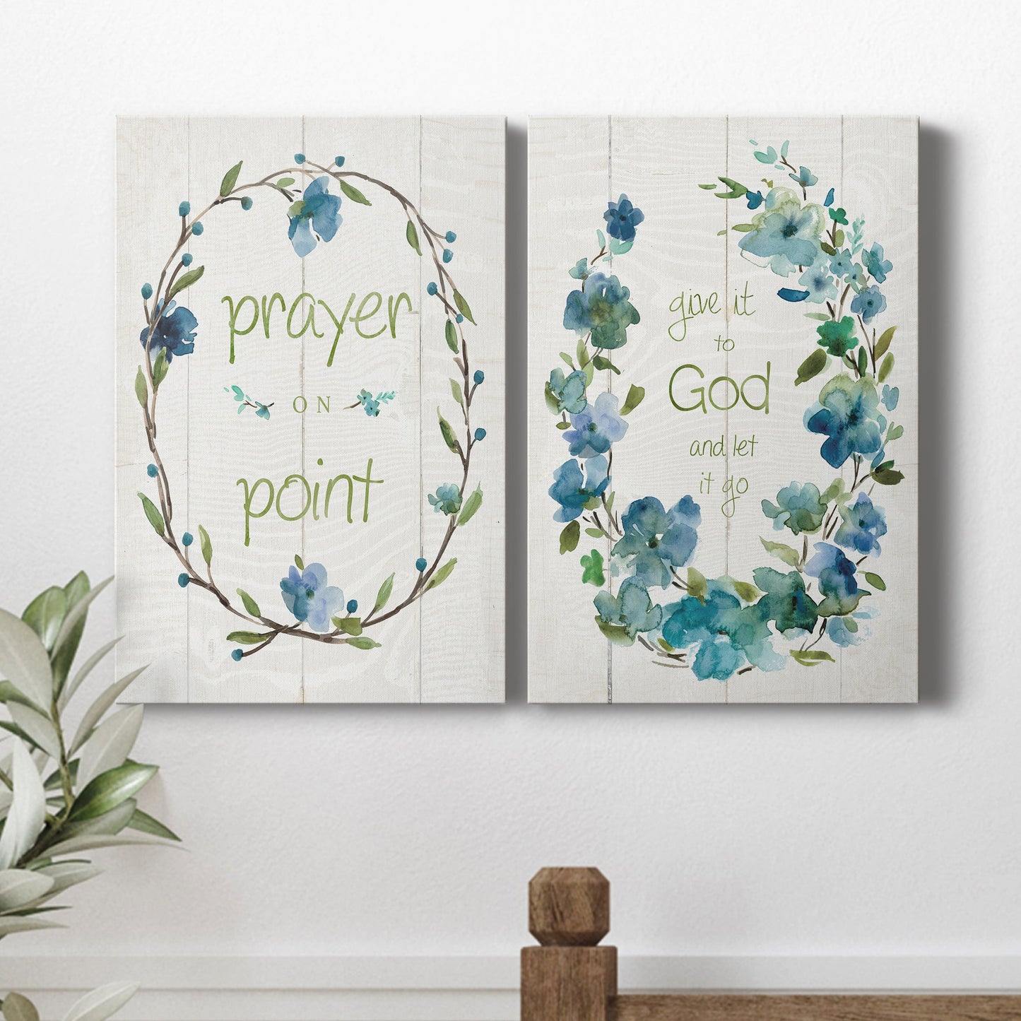 Prayer On Point Premium Gallery Wrapped Canvas - Ready to Hang - Set of 2 - 8 x 12 Each