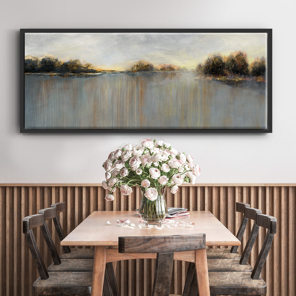 Rain at Dawn - Floater Framed Canvas Print