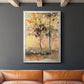 Fall Foliage Watercolor II - Modern Framed Canvas Print