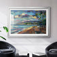 Morning Moon Over Waikiki - Modern Framed Art Print