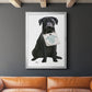 Love and Black Labrador - Modern Framed Canvas Print