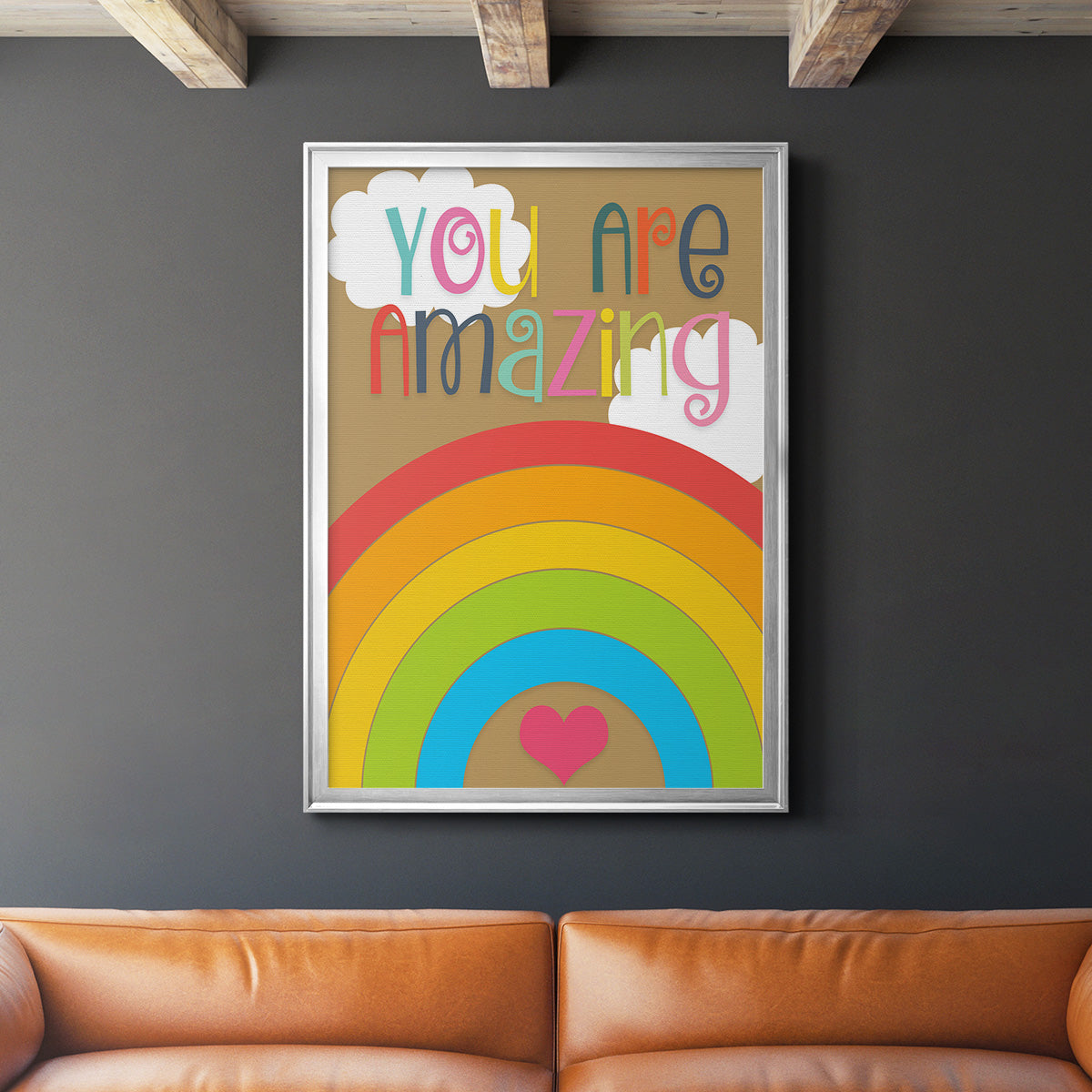You Are Amazing - Modern Framed Canvas Print