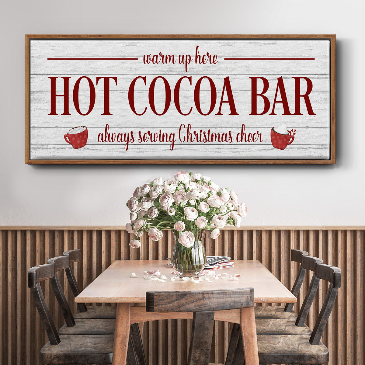 Hot Cocoa Bar - Floater Framed Canvas Print