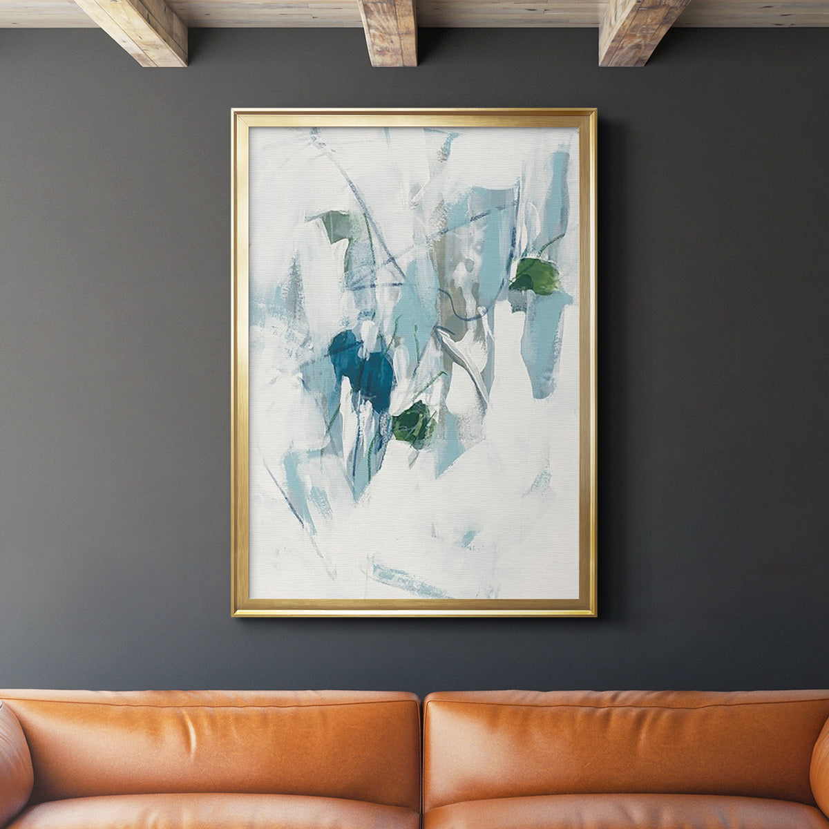 Ice Cavern II - Modern Framed Canvas Print