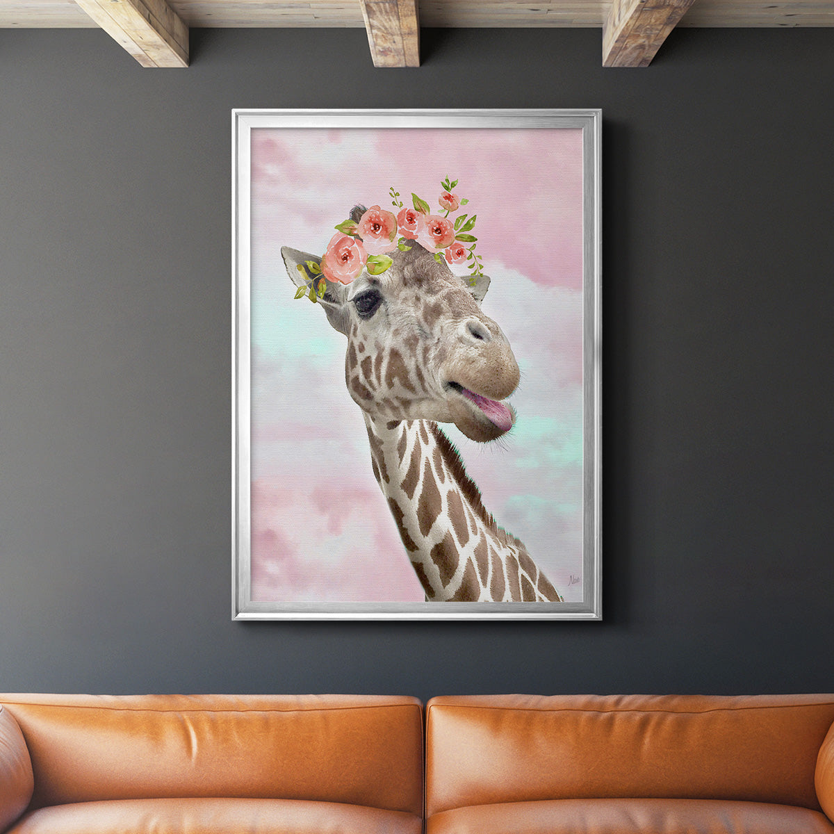 Floral Fun I - Modern Framed Canvas Print