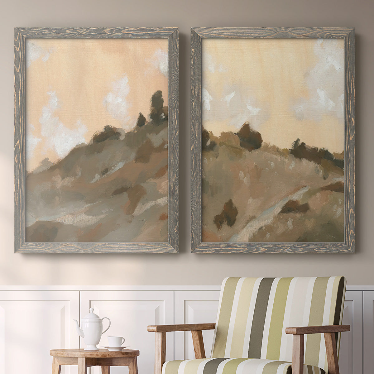 Hillside Walking Path III - Premium Framed Canvas 2 Piece Set - Ready to Hang