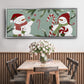 Peppermint Snowman Collection D - Floater Framed Canvas Print