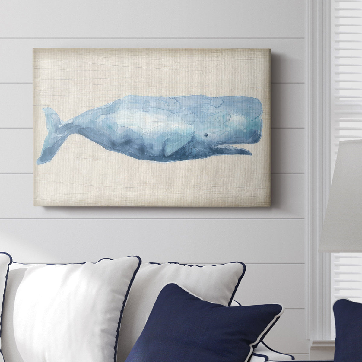 Rustic Whale I - Canvas Art Print