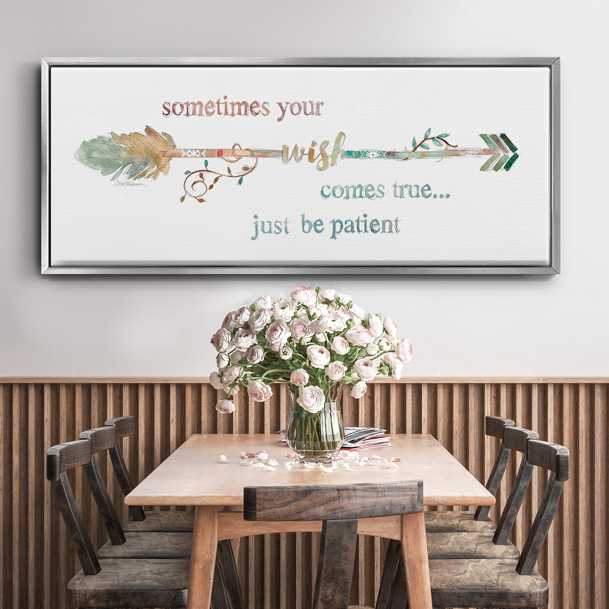 Wishing Arrow - Floater Framed Canvas Print